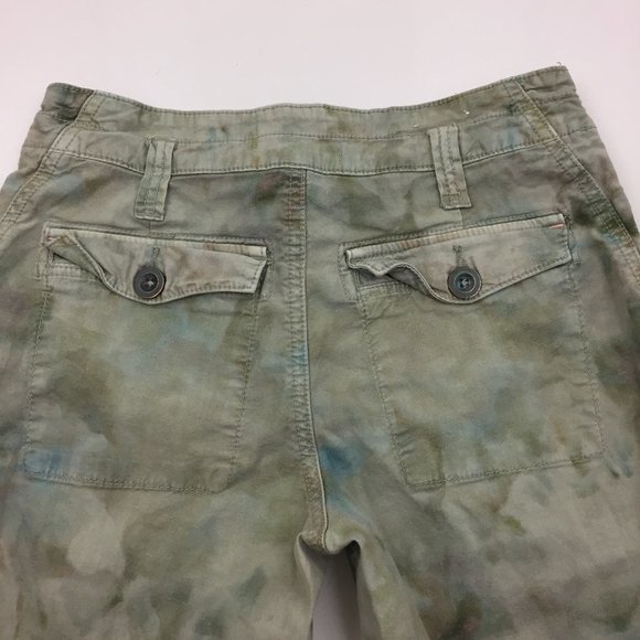 ANTHROPOLOGIE Green Multi-Color Tie Dye The Wanderer Linen Blend Pants - Picture 10 of 12